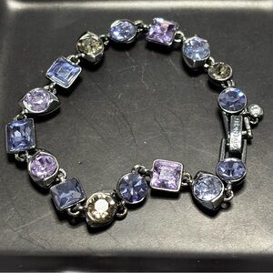 Stunning Givenchy Crystal Bracelet, Purple Tones